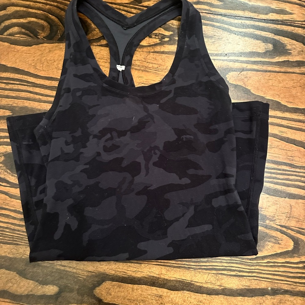lululemon athletica Black Camo Tank Top